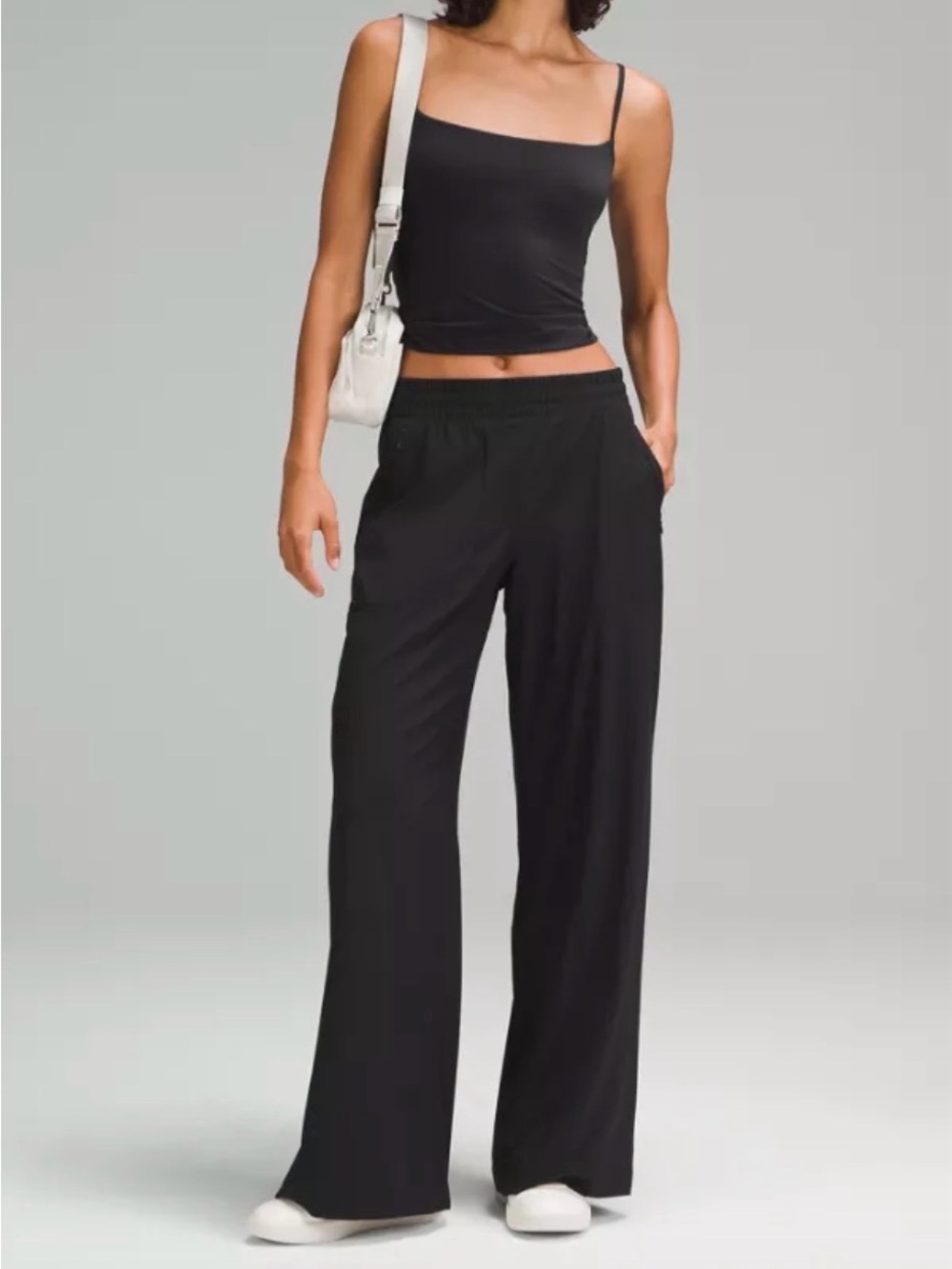 lululemon athletica Black Wide-Leg Track Pants